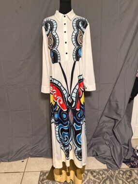 BEAUTIFUL Collared Maxi Dress Size XL